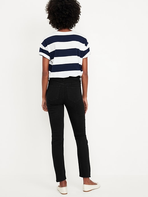 L'image numéro 3 présente Jean Wow droit à taille haute longueur cheville