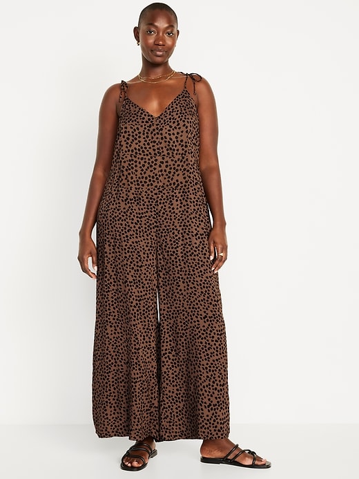 Image number 4 showing, Sleeveless Wide-Leg Jumpsuit