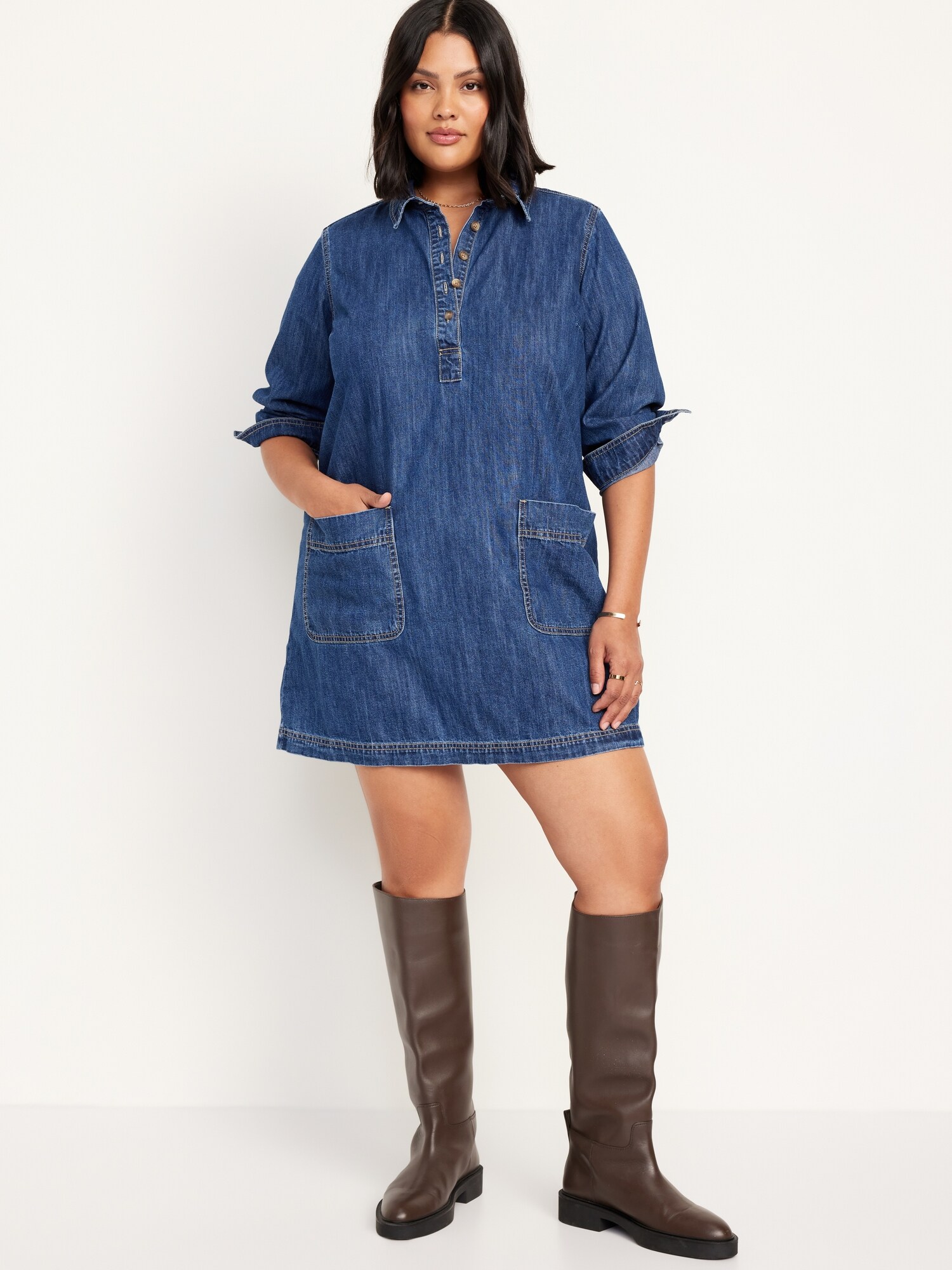 Blue jean dress old navy best sale