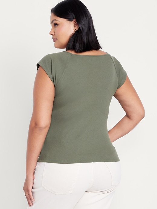 Image number 8 showing, Fitted Ribbed Top