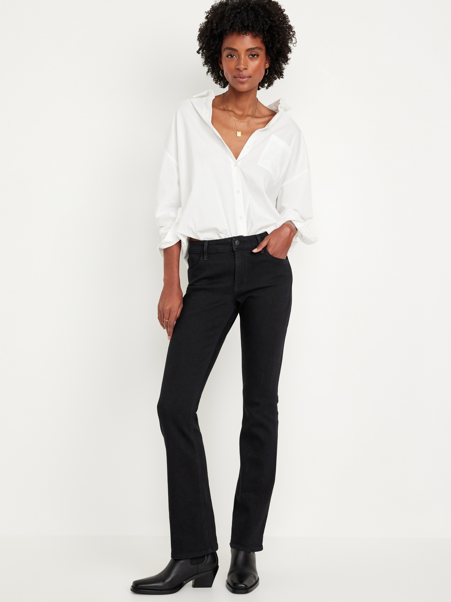 Mid-Rise Wow Boot-Cut Jeans