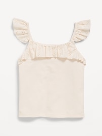 Image number 2 showing, Fitted Ruffle-Trim Tank Top for Girls