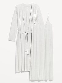 L'image numéro 2 présente Ensemble peignoir de maternité et chemise de nuit d’allaitement