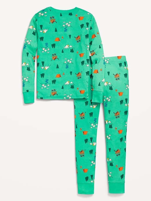 View large product image 2 of 2. Gender-Neutral Graphic Snug-Fit Pajama Set for Kids