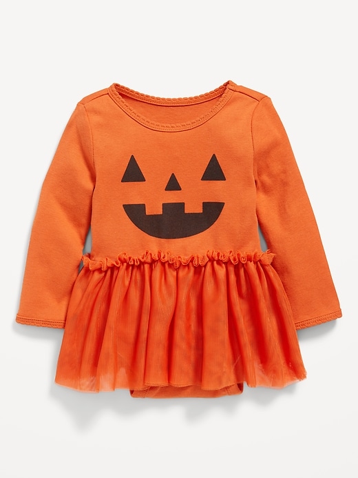 View large product image 1 of 2. Long-Sleeve Graphic Bodysuit Tutu Dress for Baby