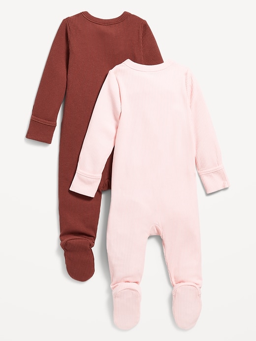 View large product image 2 of 4. 2-Way-Zip Sleep & Play Footed One-Piece 2-Pack for Baby