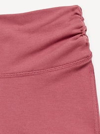 Voir une image plus grande du produit 5 de 5. Legging PowerChill jambe évasée à taille haute et fronces sur les côtés pour fille