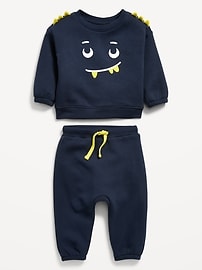 View large product image 3 of 4. Long-Sleeve Graphic Sweatshirt and Sweatpants Set for Baby