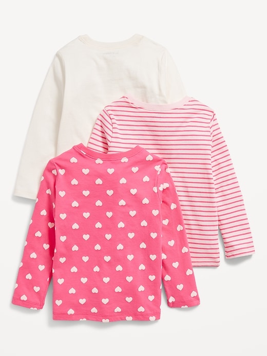 View large product image 2 of 3. Long-Sleeve Graphic T-Shirt 3-Pack for Toddler Girls