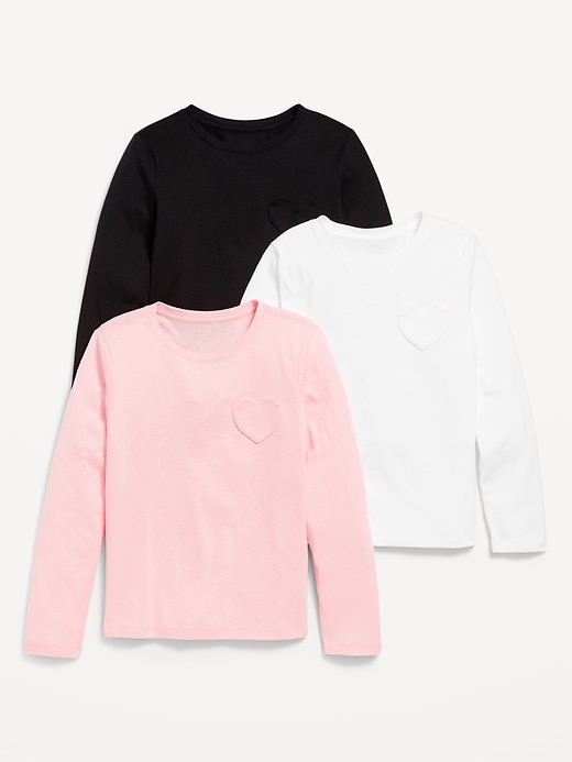 View large product image 1 of 1. Long-Sleeve Softest T-Shirt Variety 3-Pack for Girls