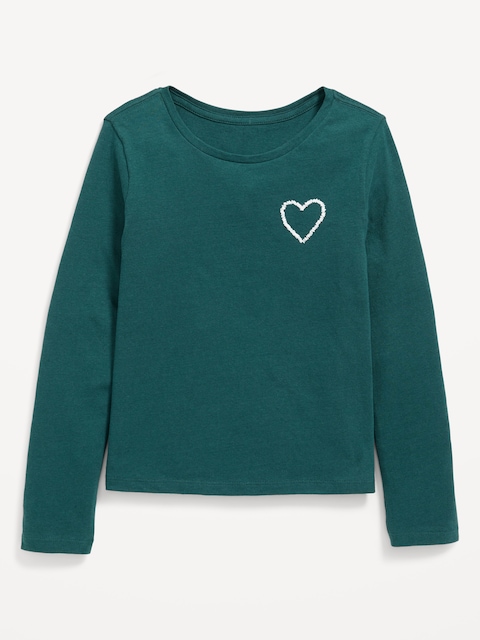 T-shirt à manches longues à imprimé pour fille