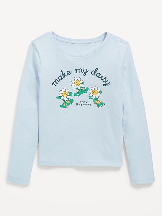 View large product image 1 of 2. Long-Sleeve Graphic T-Shirt for Girls