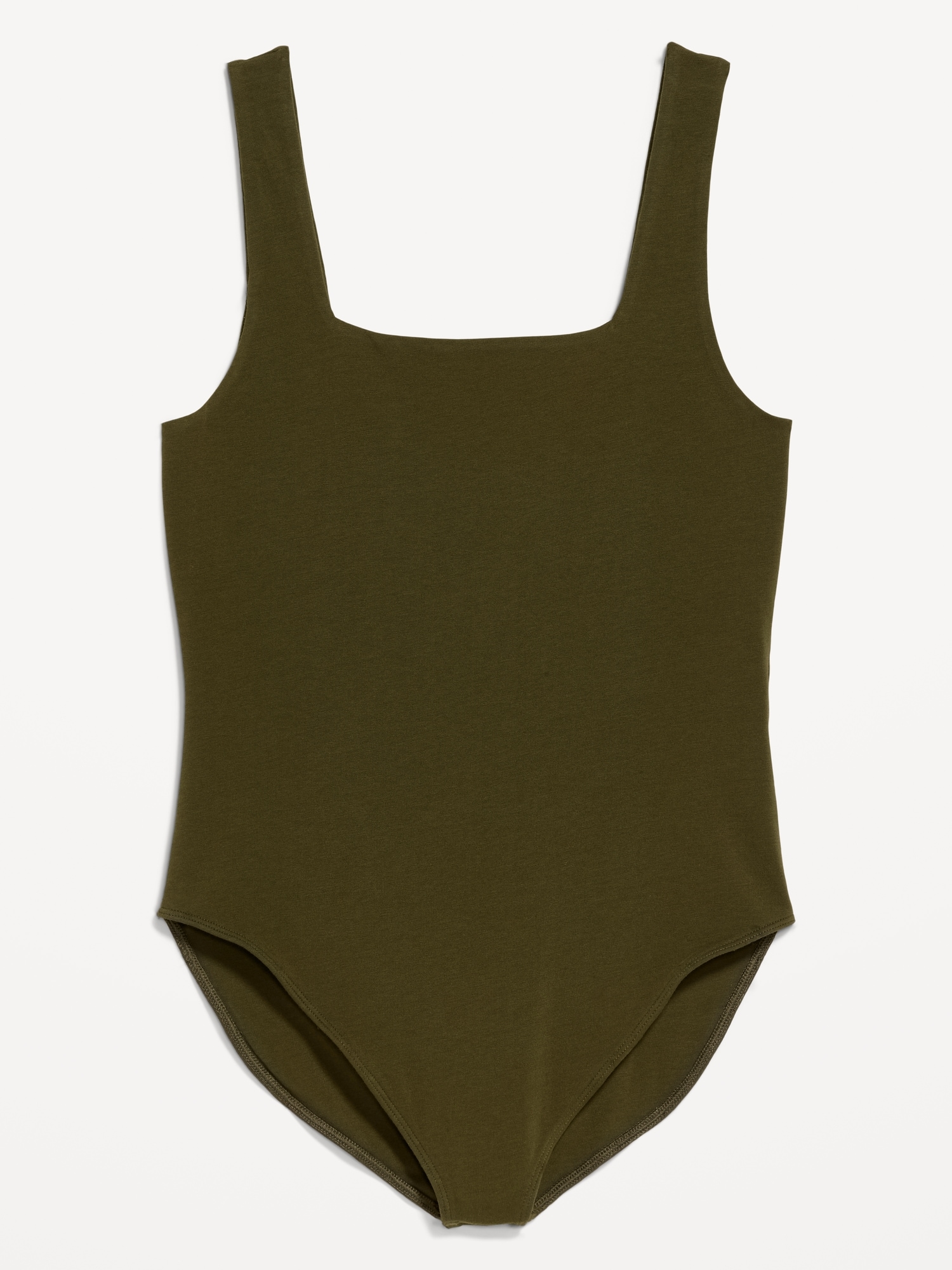 Square-Neck Tank Top Bodysuit