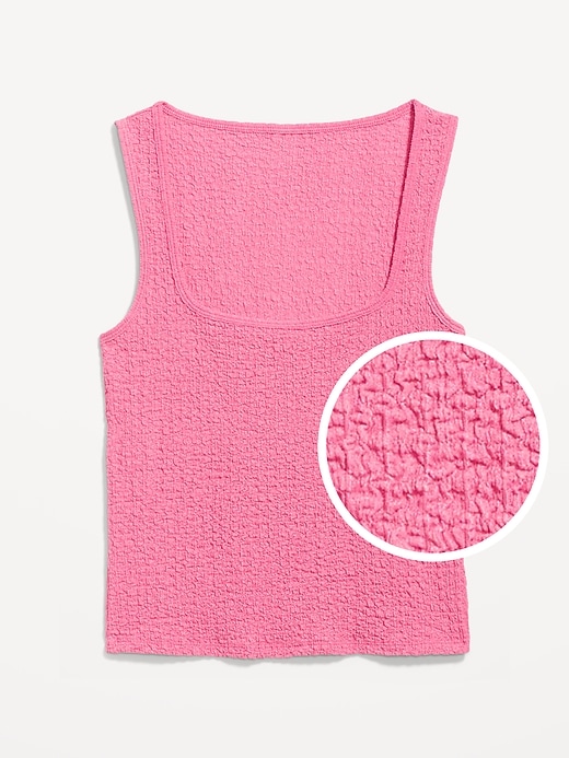 Image number 4 showing, Square-Neck Textured Tank Top