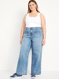 High-Waisted Baggy Wide-Leg Trouser Jeans