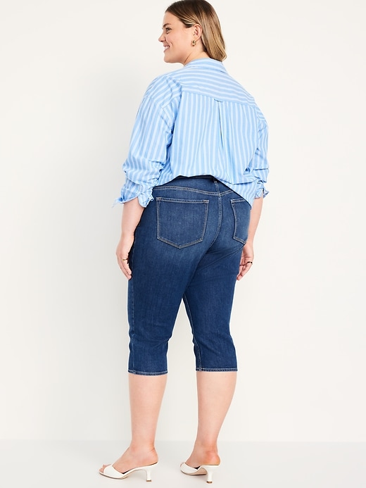 L'image numéro 7 présente Capri Wow à taille mi-basse en denim