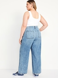 High-Waisted Baggy Wide-Leg Trouser Jeans