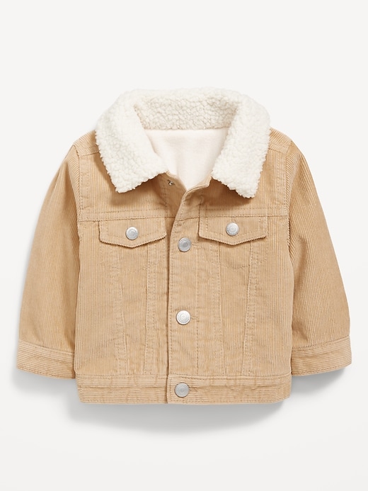 View large product image 1 of 2. Unisex Trucker Sherpa-Trim Corduroy Jacket for Baby