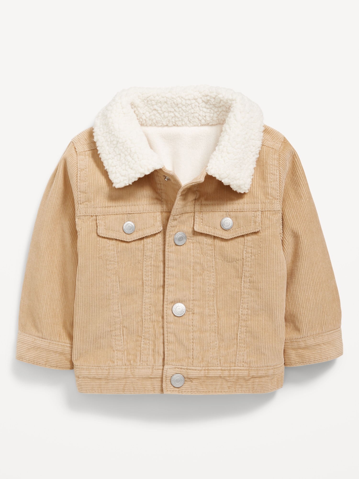 Unisex Trucker Sherpa Trim Corduroy Jacket for Baby