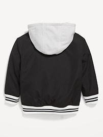 L'image numéro 2 présente Blouson aviateur à capuchon avec glissière à l’avant pour Tout-petit garçon