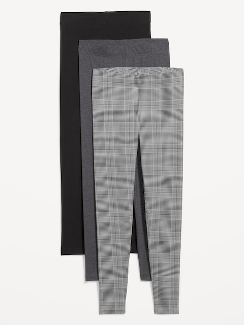 High-Waisted Fashion Layering Leggings 3-Pack
