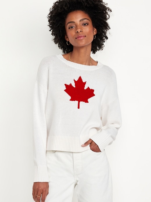 Image number 1 showing, Canada Maple Leaf Pullover Sweater
