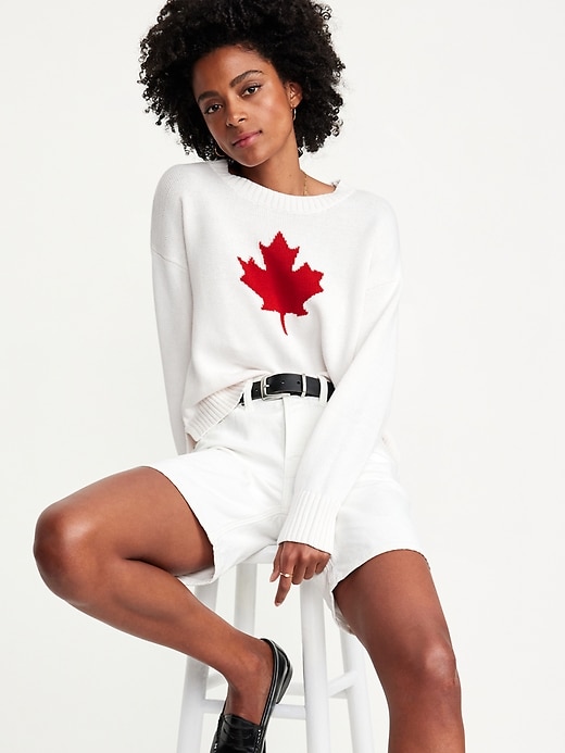 Image number 3 showing, Canada Maple Leaf Pullover Sweater