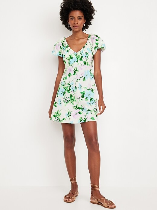 V-Neck Mini Swing Dress | Old Navy