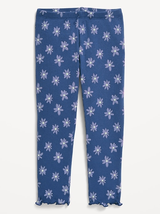 Voir une image plus grande du produit 1 de 2. Legging pleine longueur à ourlet ondulé pour toute-petite fille