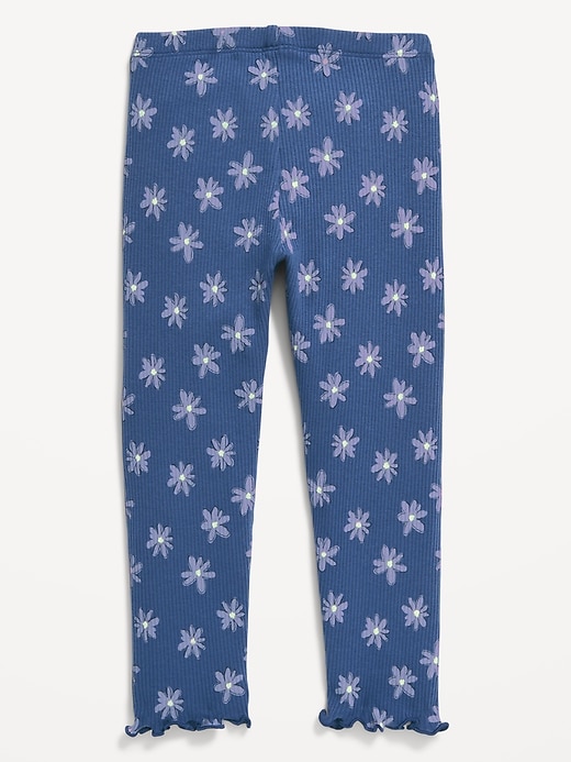 Voir une image plus grande du produit 2 de 2. Legging pleine longueur à ourlet ondulé pour toute-petite fille