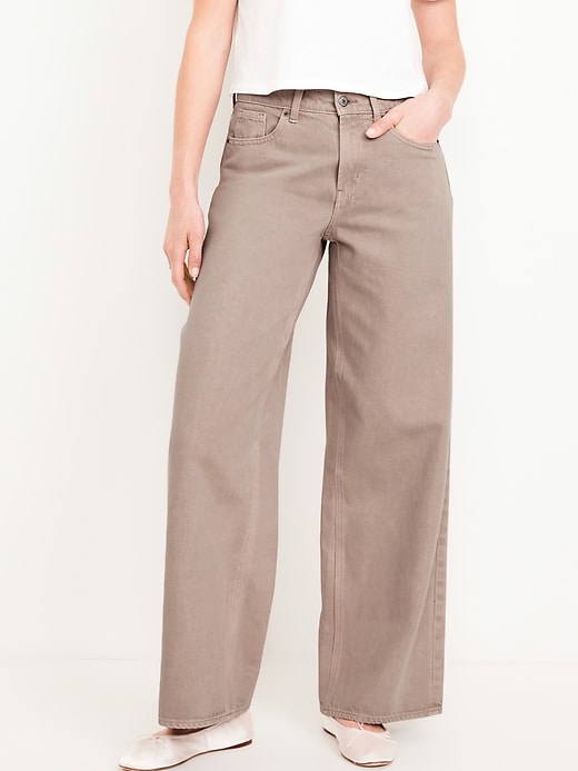 Image number 2 showing, Mid-Rise Baggy Wide-Leg Jeans