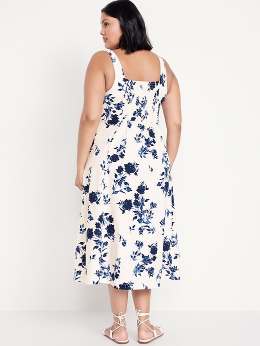 Image number 8 showing, Fit &amp; Flare Linen-Blend Midi Dress