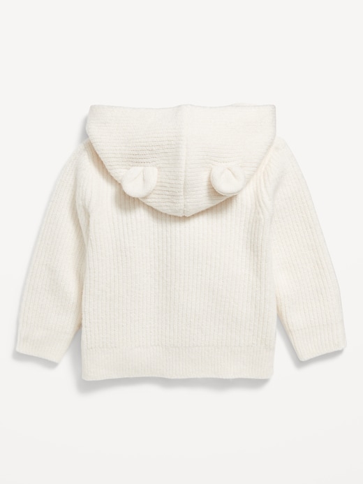 View large product image 2 of 2. SoSoft Critter Ear Button-Front Sweater for Baby