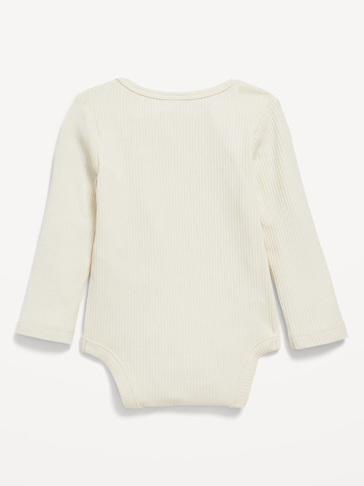 View large product image 2 of 2. Long-Sleeve Ribbed Bodysuit for Baby