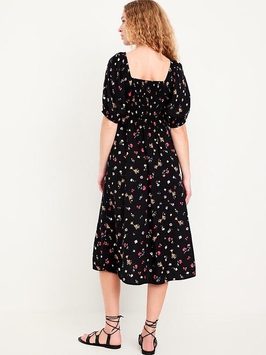 Image number 8 showing, Fit and Flare Crepe Midi Dress