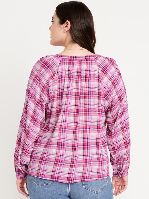 Image number 6 showing, Loose Split-Neck Button-Down Top