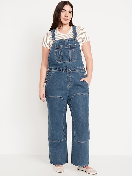 Image number 4 showing, Baggy Wide-Leg Jean Overalls