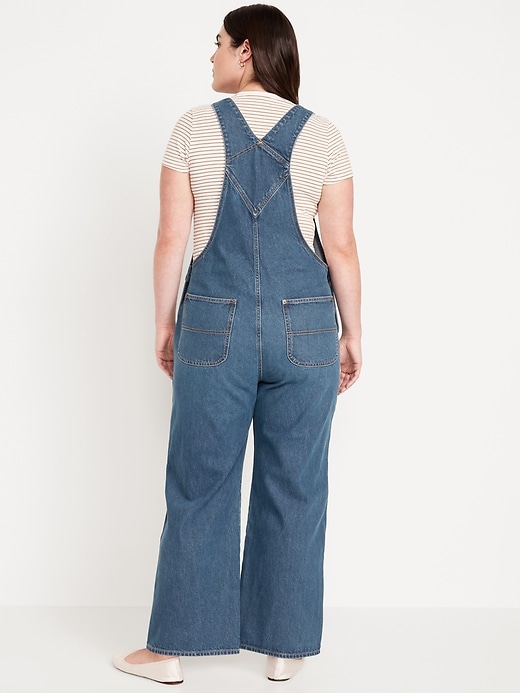 Image number 5 showing, Baggy Wide-Leg Jean Overalls