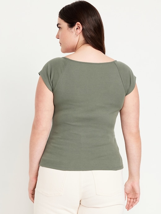 Image number 6 showing, Fitted Ribbed Top