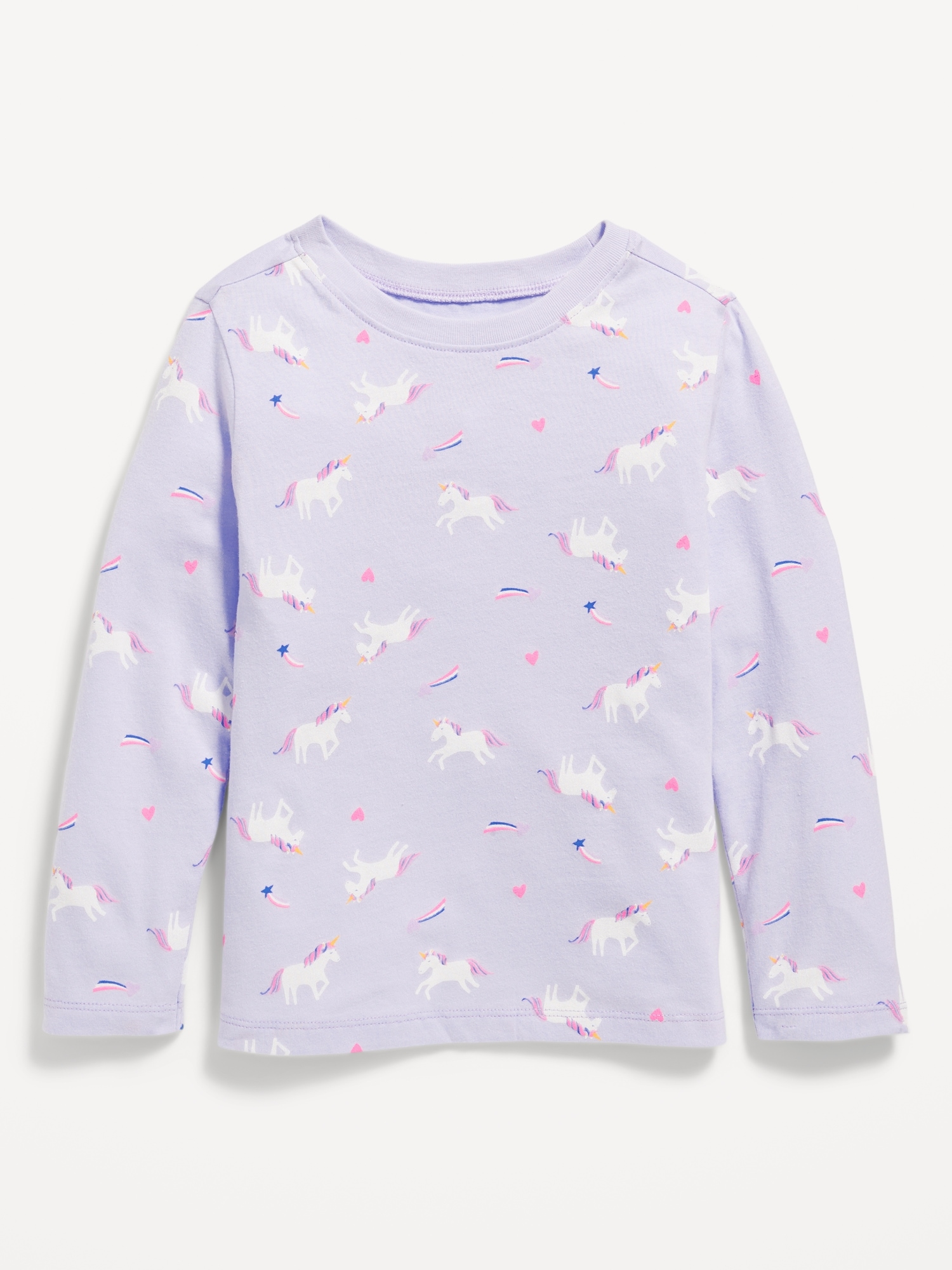 T-shirt à motif à manches longues pour toute-petite fille - Violet