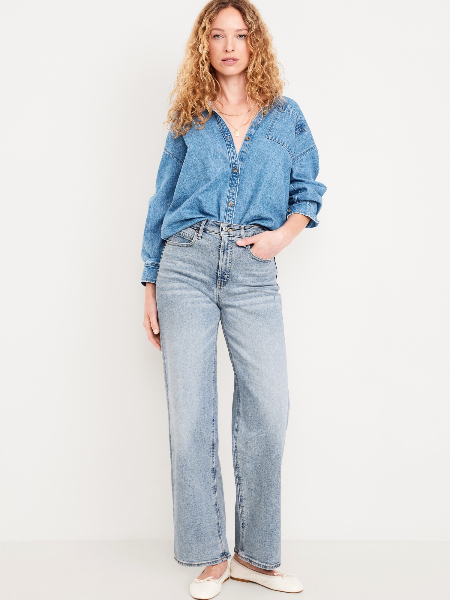 Extra High-Waisted Sky-Hi Wide-Leg Jeans