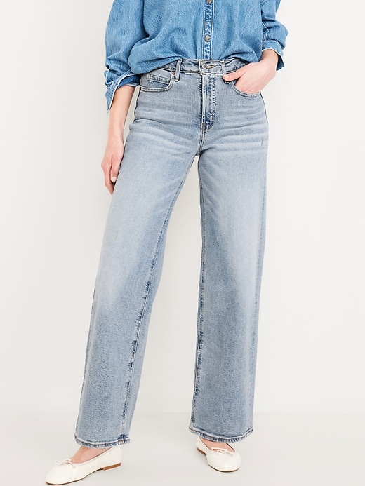 Image number 8 showing, Extra High-Waisted Sky-Hi Wide-Leg Jeans