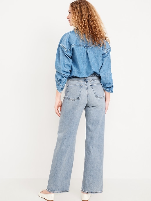 Image number 8 showing, Extra High-Waisted Sky-Hi Wide-Leg Jeans