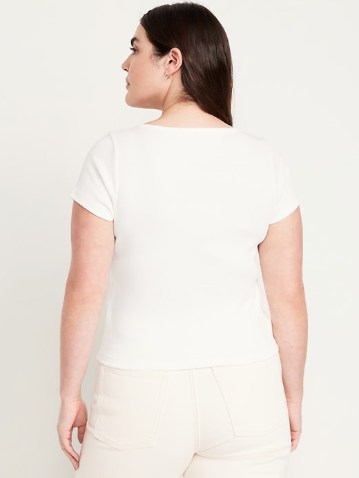 Image number 6 showing, Rib-Knit Button-Down Top