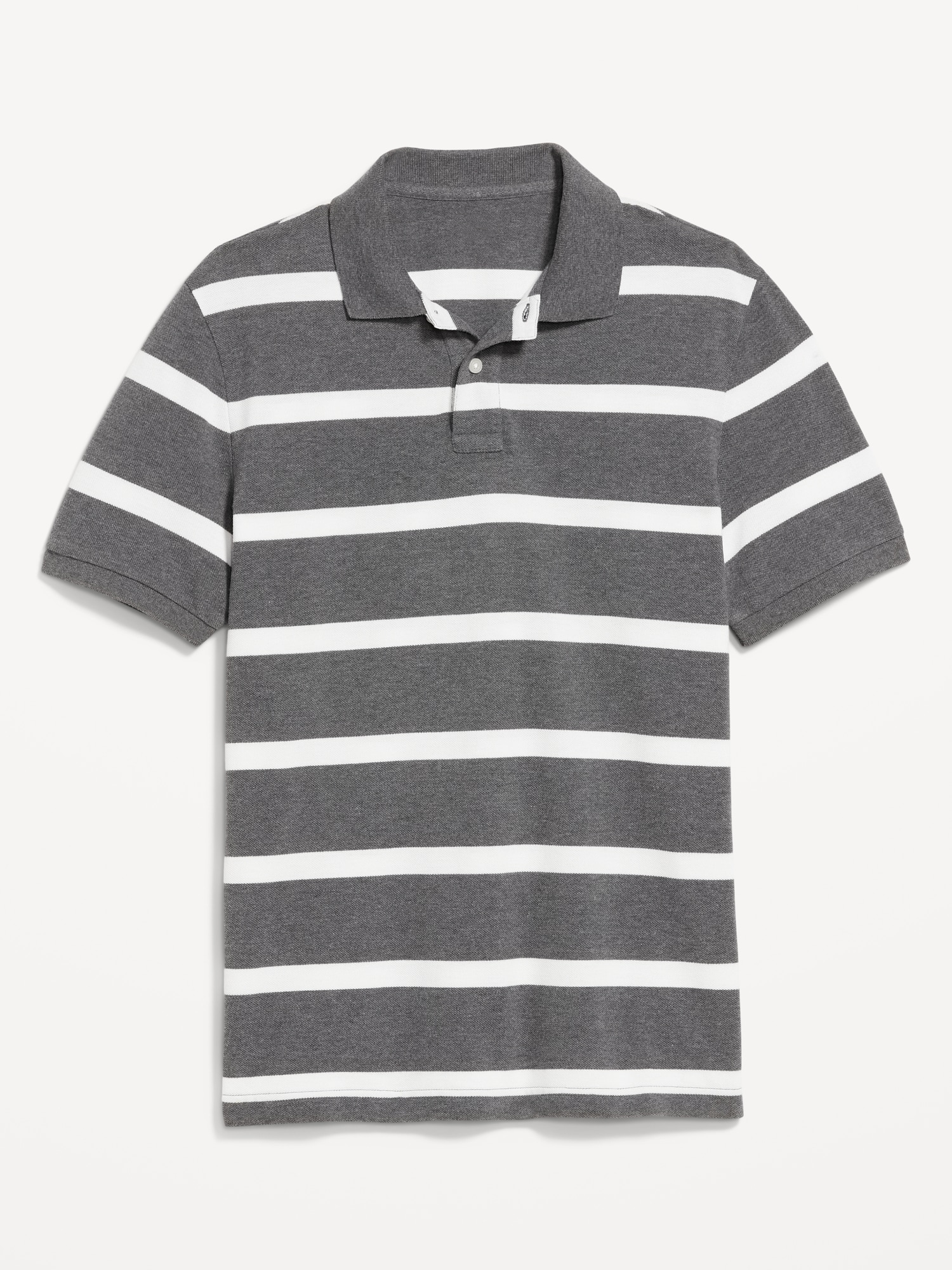 Classic Fit Striped Pique Polo