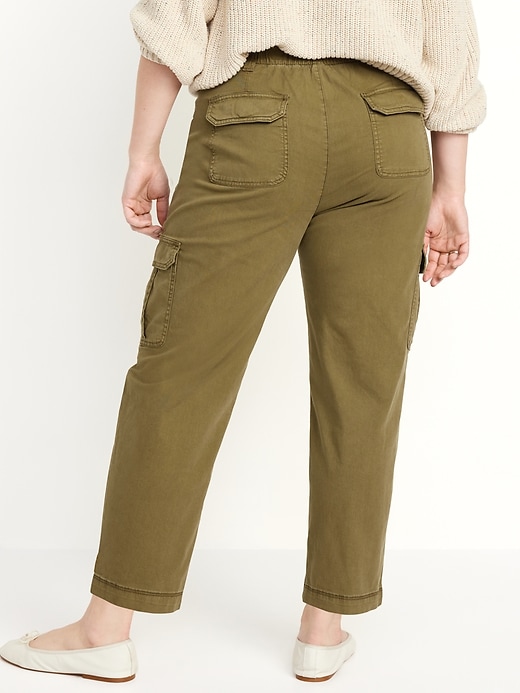 L'image numéro 6 présente Pantalon cargo chino authentique à taille haute