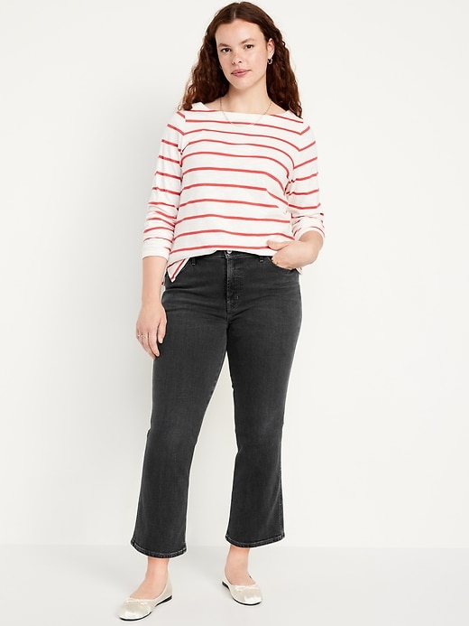 Image number 4 showing, High-Waisted Vintage Crop Flare Jeans