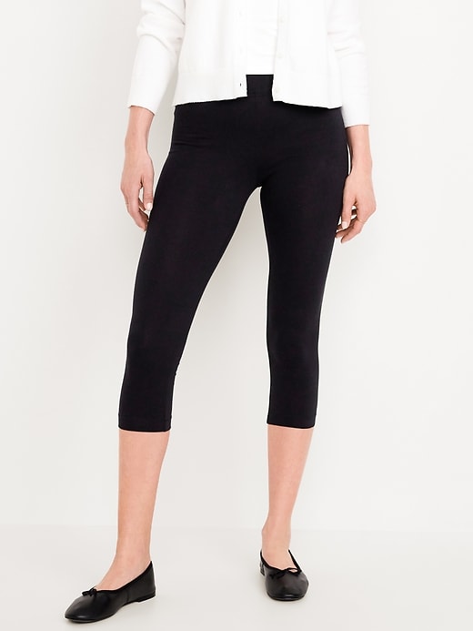 Image number 2 showing, High Waisted Cropped Leggings 3-Pack