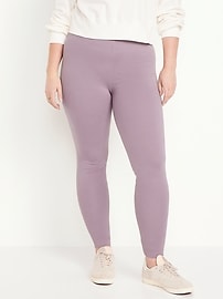 View large product image 5 of 6. High-Waisted Jersey Ankle Leggings