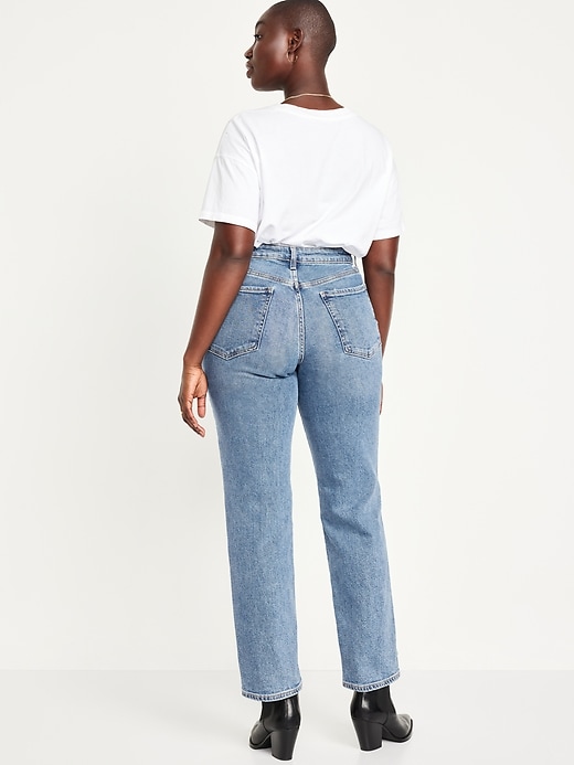 L'image numéro 6 présente Jean OG ample déchiré à taille haute